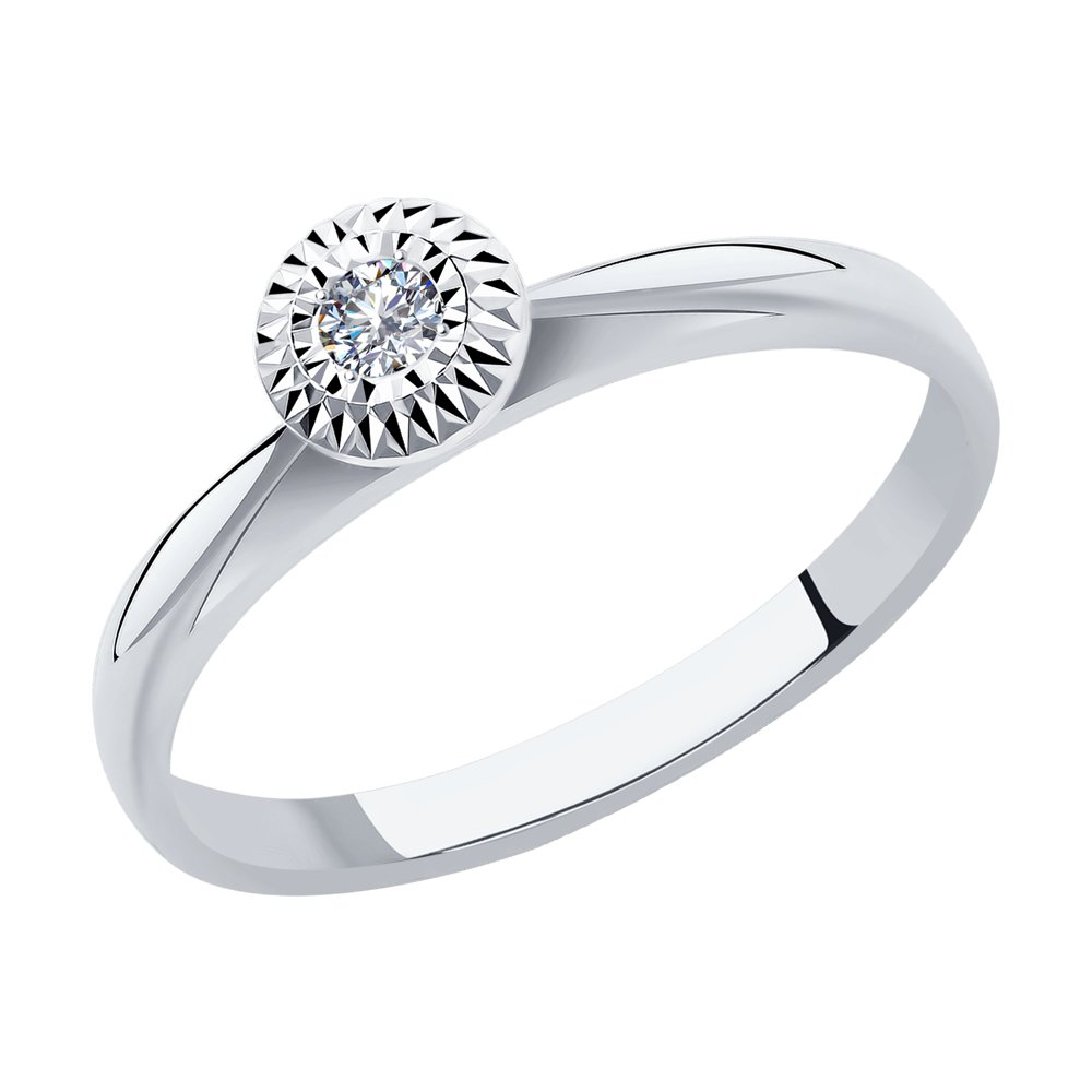 

Кольцо из золота р. 18 SOKOLOV Diamonds 1012011-3, бриллиант, 1012011-3