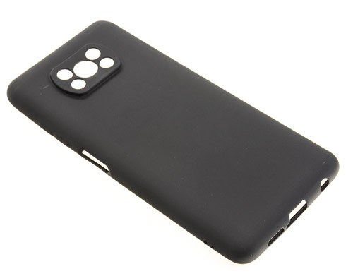 Силиконовый чехол TPU Case матовый Xiaomi Poco X3 черный
