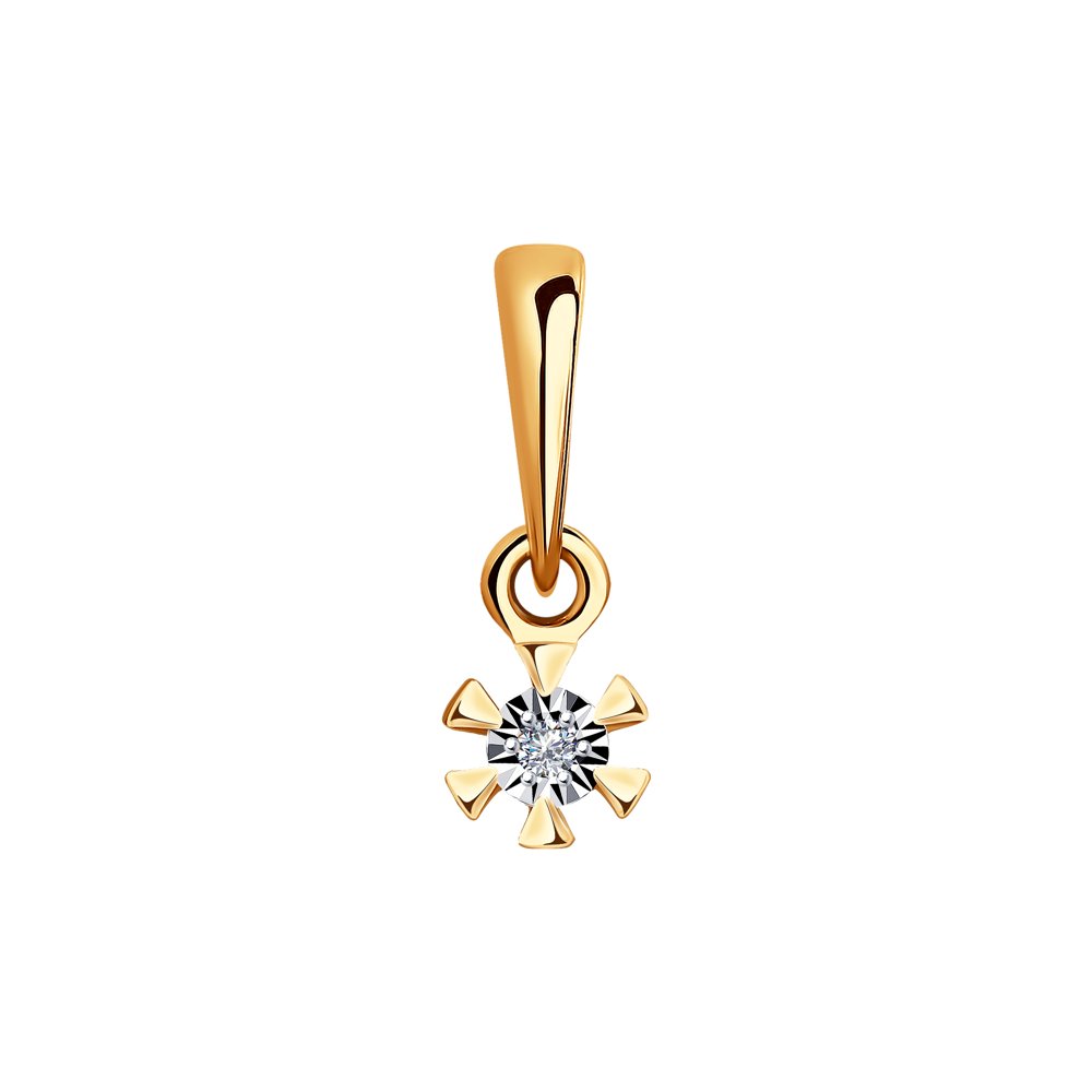 

Подвеска SOKOLOV Diamonds из комбинированного золота с бриллиантом 1030778, 1030778
