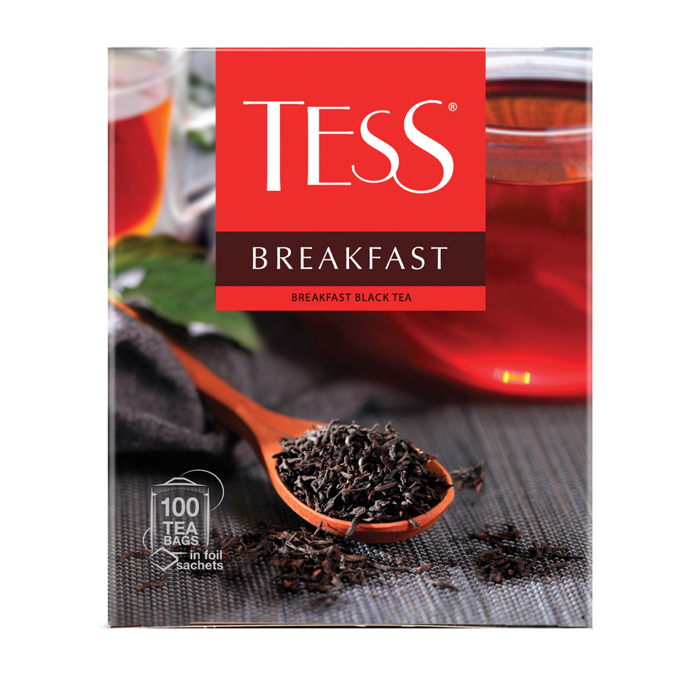 фото Чай черный tess breakfast 100 пакетиков