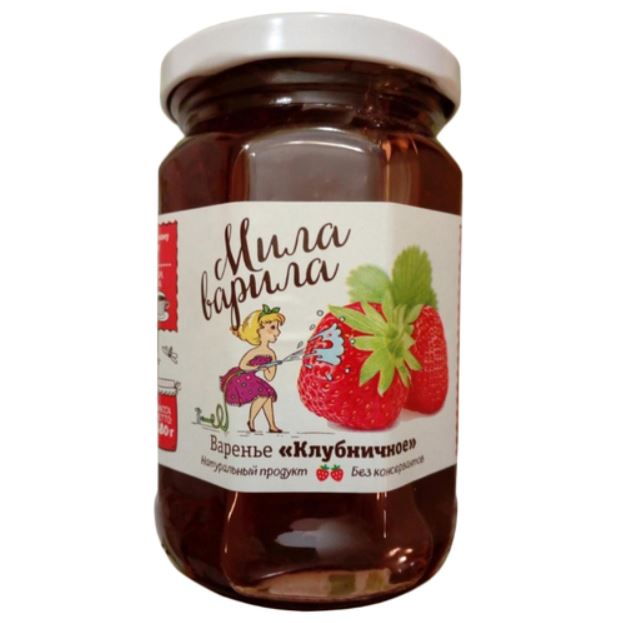 

Варенье Мила варила клубничное 380 г
