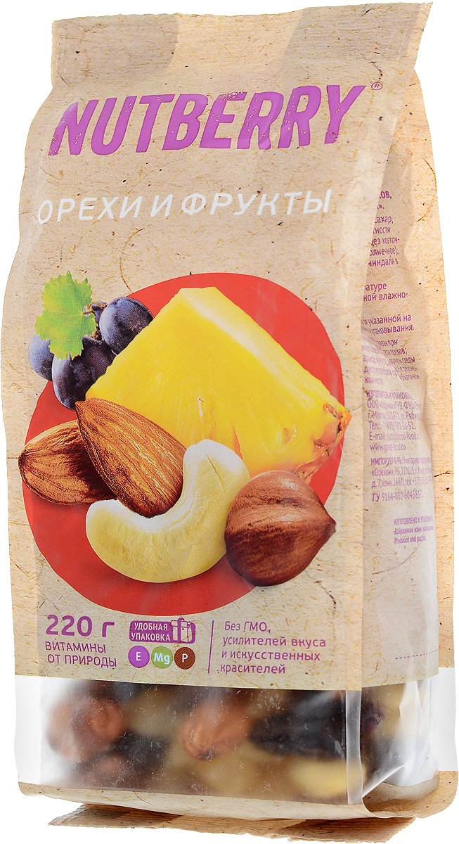 

Смесь Натберри орехи и фрукты 220 г