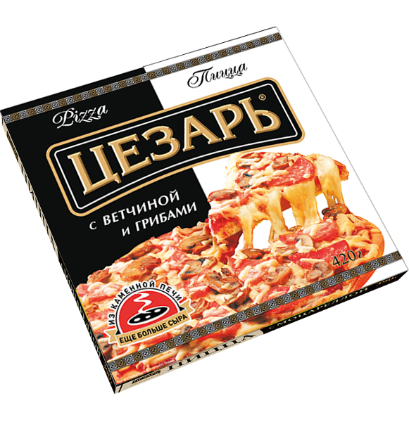 фото Пицца цезарь с ветчиной и грибами 420 г cesar