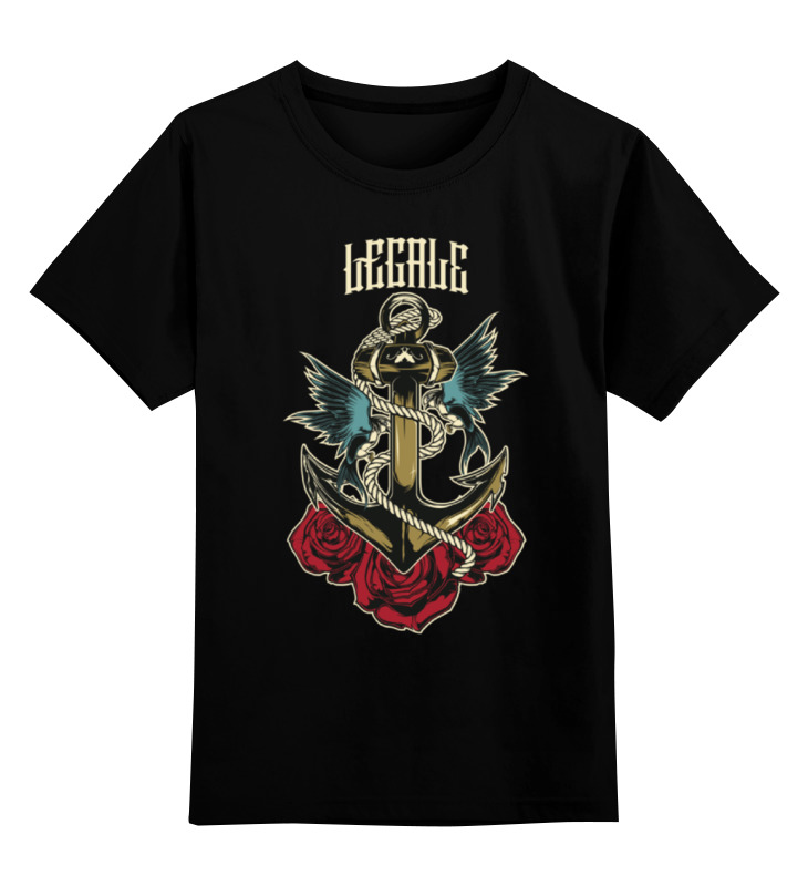 

Детская футболка классическая Printio Anchor old school, р. 152, Черный, 0000000641542