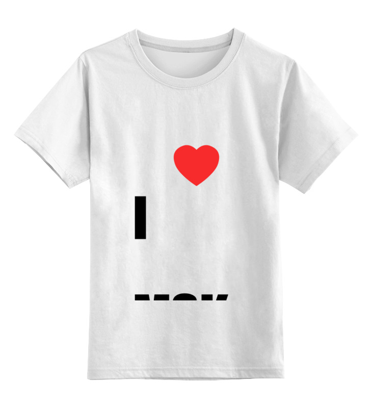 Купить 0000000642948, Детская футболка классическая Printio I love msk, р. 152,