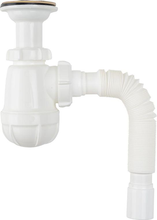 фото Сифон aquant для умывальника 1 1/4" х 40 с гибкой трубой 40х50