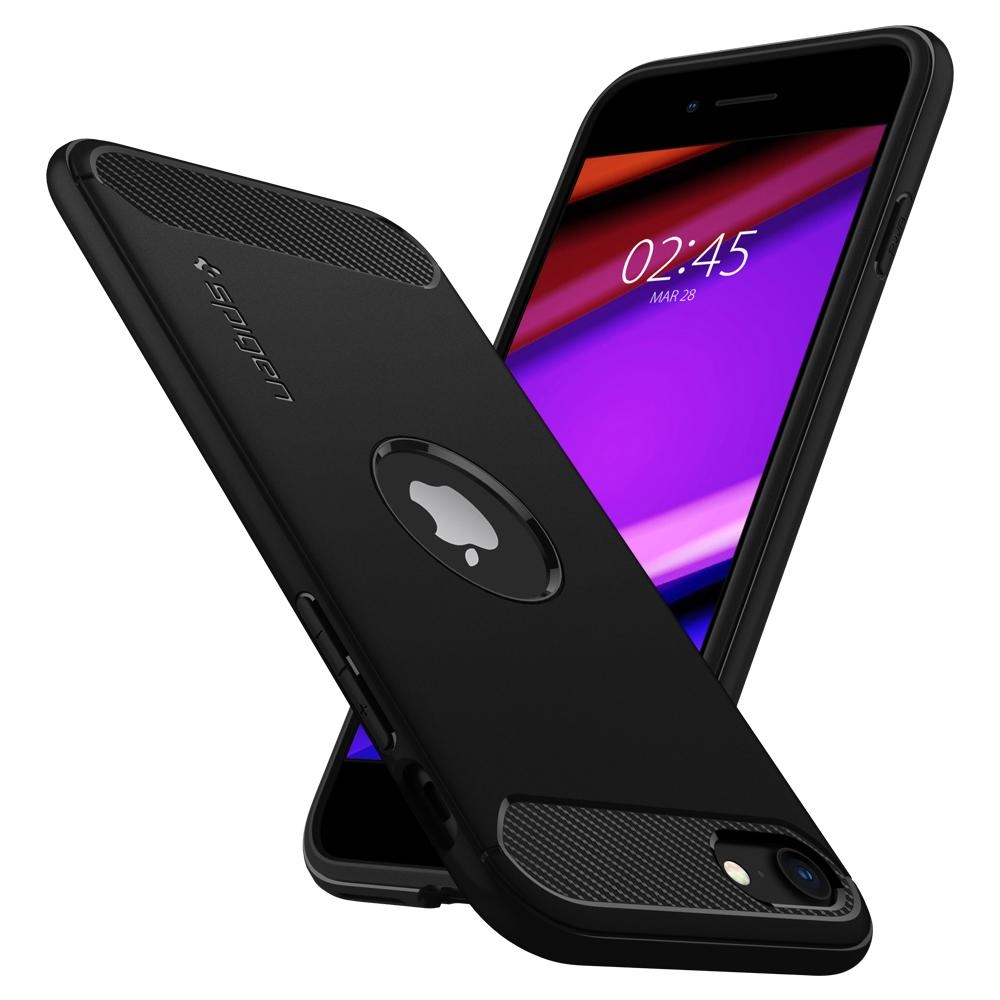 

Чехол Spigen для iPhone SE (2020) - Rugged Armor - Матово-черный - ACS00944, Разноцветный, Rugged Armor