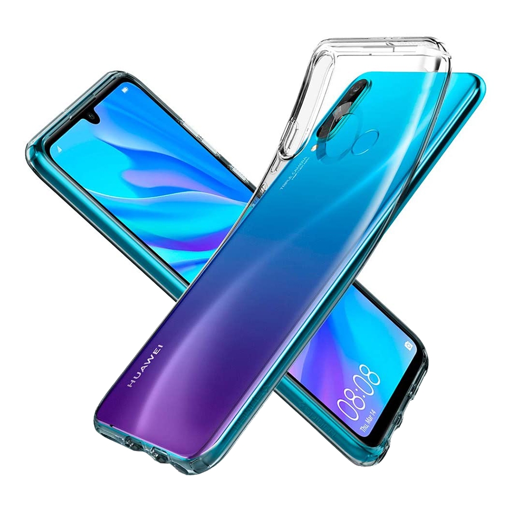 фото Чехол spigen liquid crystal для huawei p30 lite кристально-прозрачный