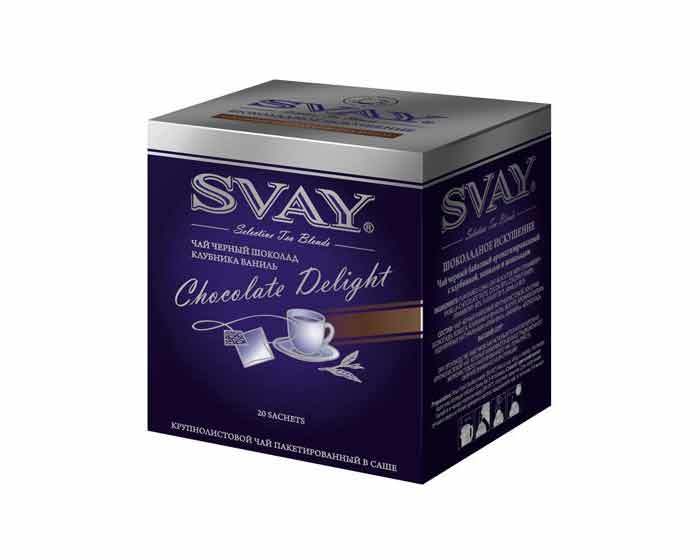 фото Чай черный svay chocolate delight, 20 пак/уп, 2 г (свэй)