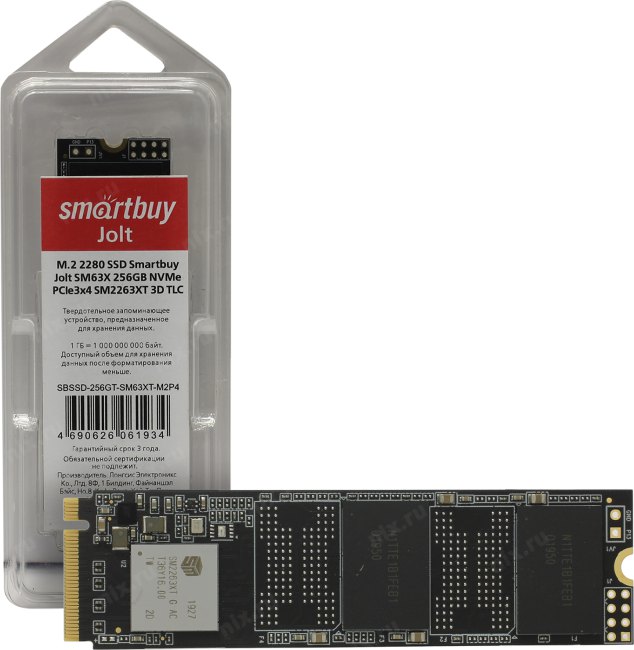 

SSD диск SmartBuy Jolt SM63X 256ГБ (SBSSD-256GT-SM63XT-M2P4), Jolt SM63X