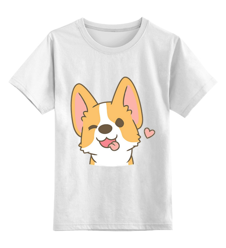 Детская футболка классическая унисекс Printio Корги собака