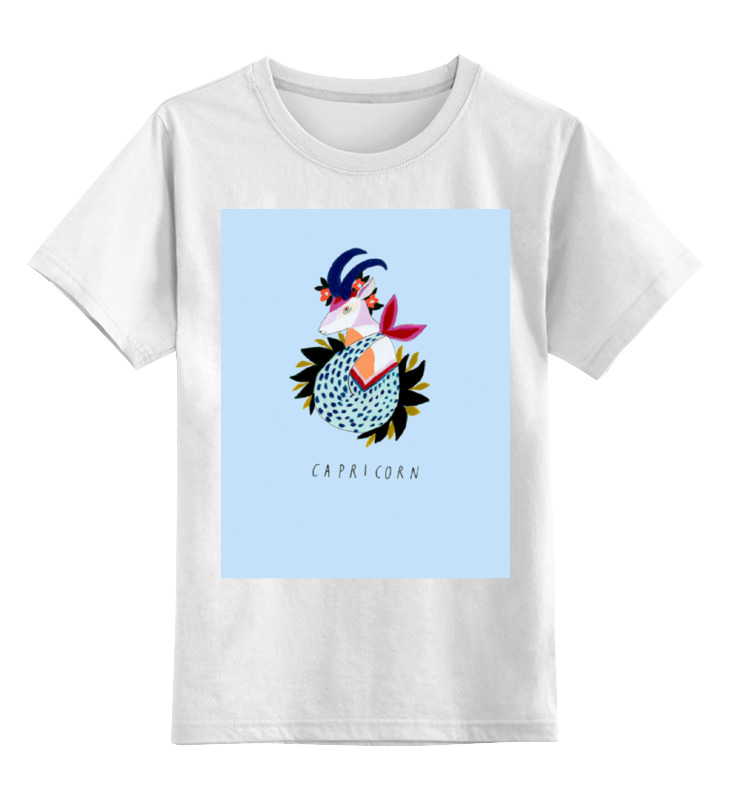

Детская футболка классическая Printio Козерог, р. 164, Белый, 0000000652971