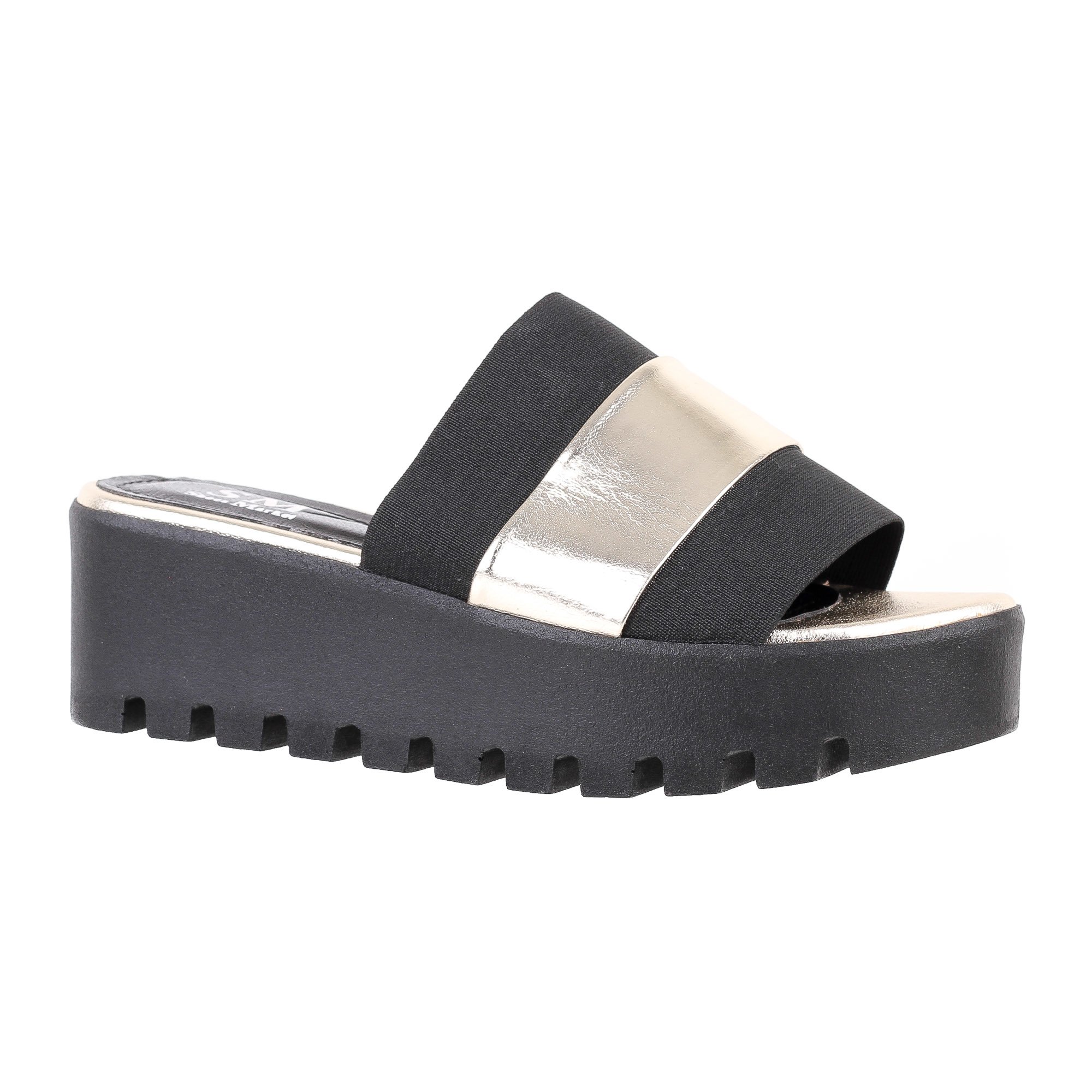 

Сабо женские Shoes Market 25-15-392-DORE-SYH LASTIK черные 39 RU, 25-15-392-DORE-SYH LASTIK