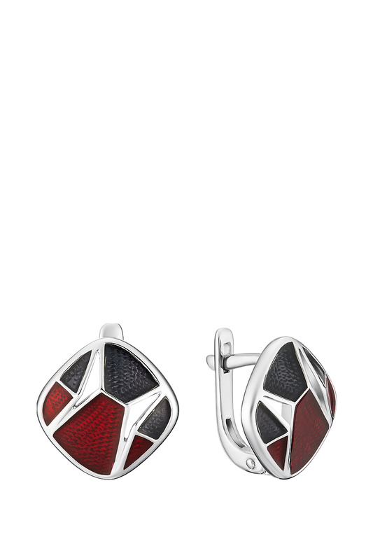 

Серьги женские из серебра АЛЬКОР 02-1284, эмаль, 02-1284