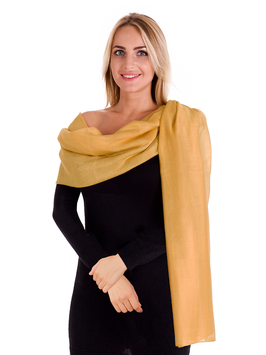 Палантин женский Le Motif Couture SMD01-3 желтый, 190х85 см