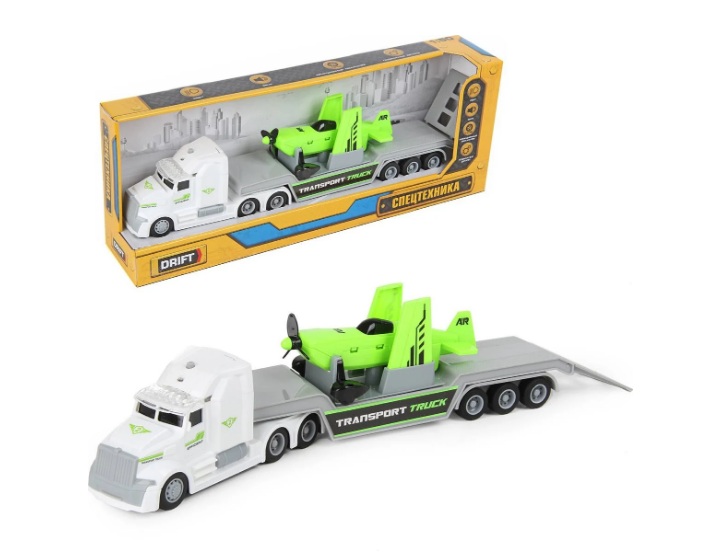 

Автовоз с самолетом Drift Green Transport Truck