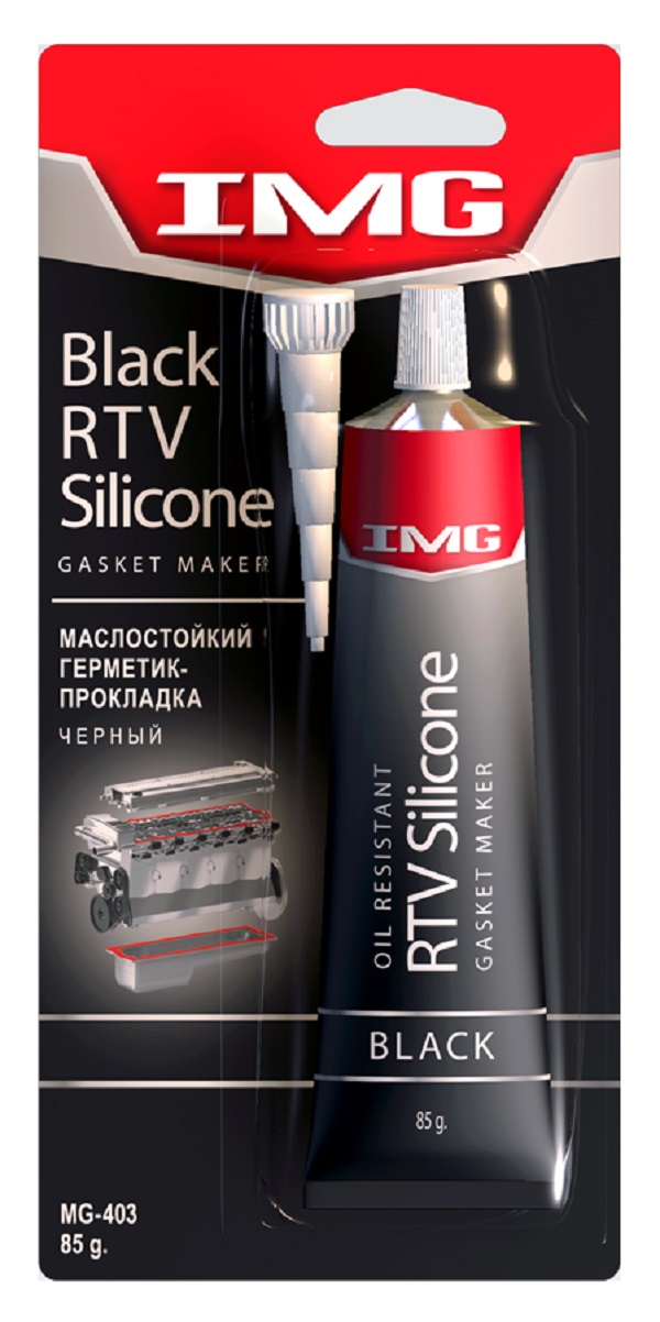 Герметик прокладок маслостойкий (черный) 85г. IMG арт. MG-403