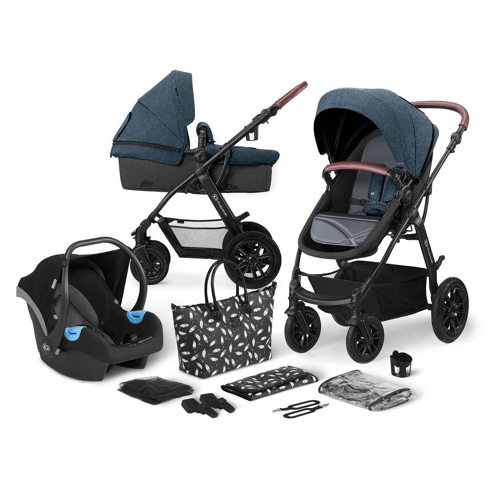 

Коляска 3 в 1 Kinderkraft XMOOV Denim, Xmoov