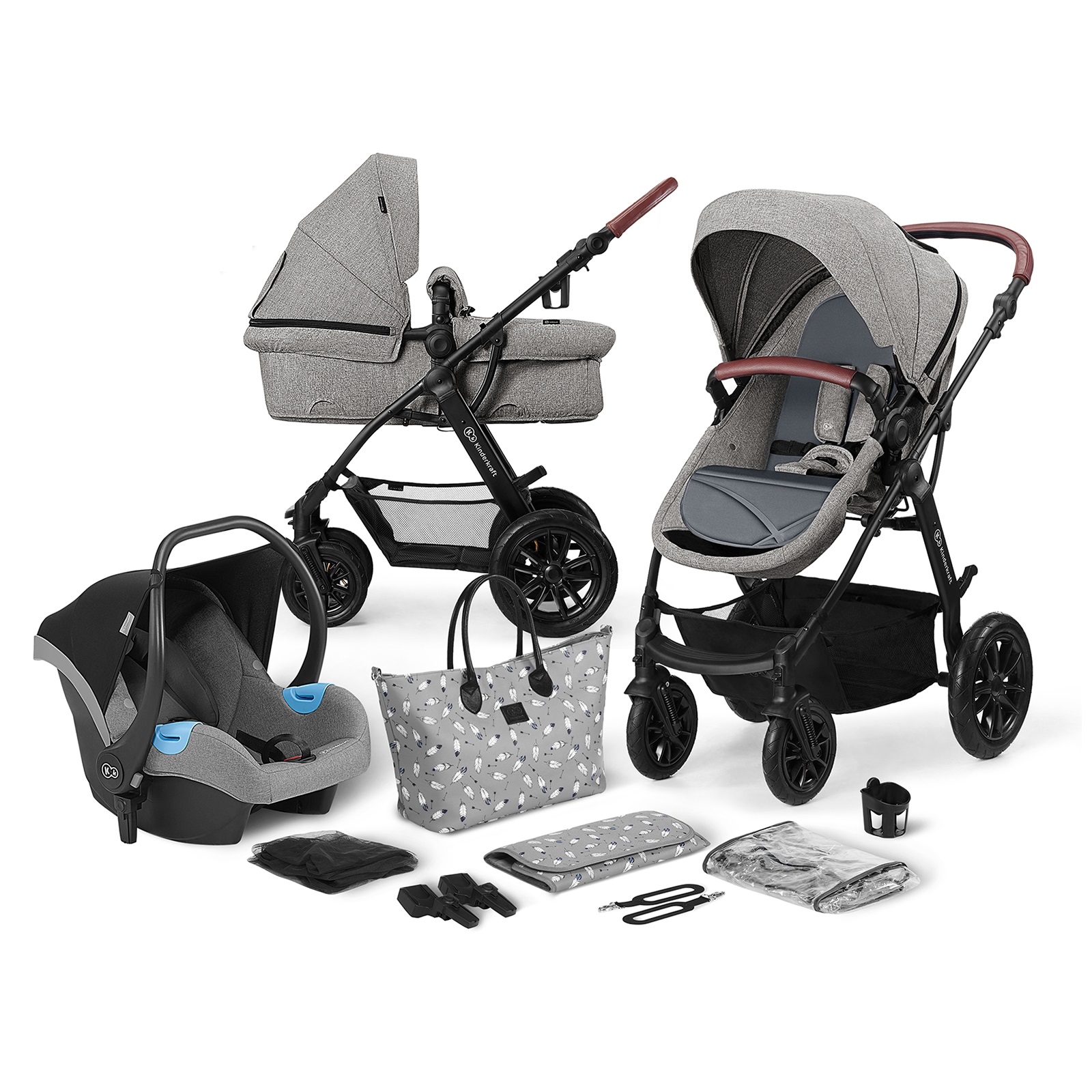 

Коляска 3 в 1 Kinderkraft XMOOV Grey, Xmoov