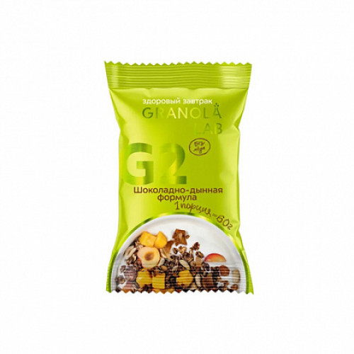 

Завтрак готовый гранола "Шоколадно-дынная формула" Granola.Lab 60 г