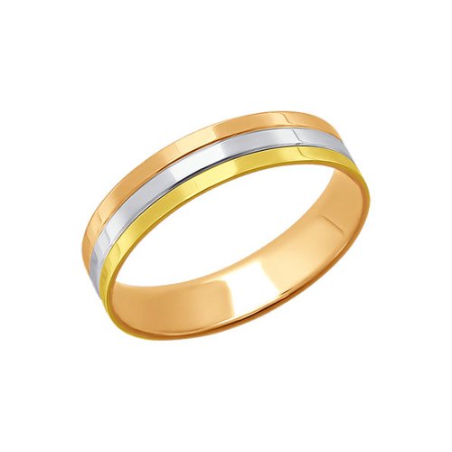Кольцо обручальное из золота р. 20 SOKOLOV 110160