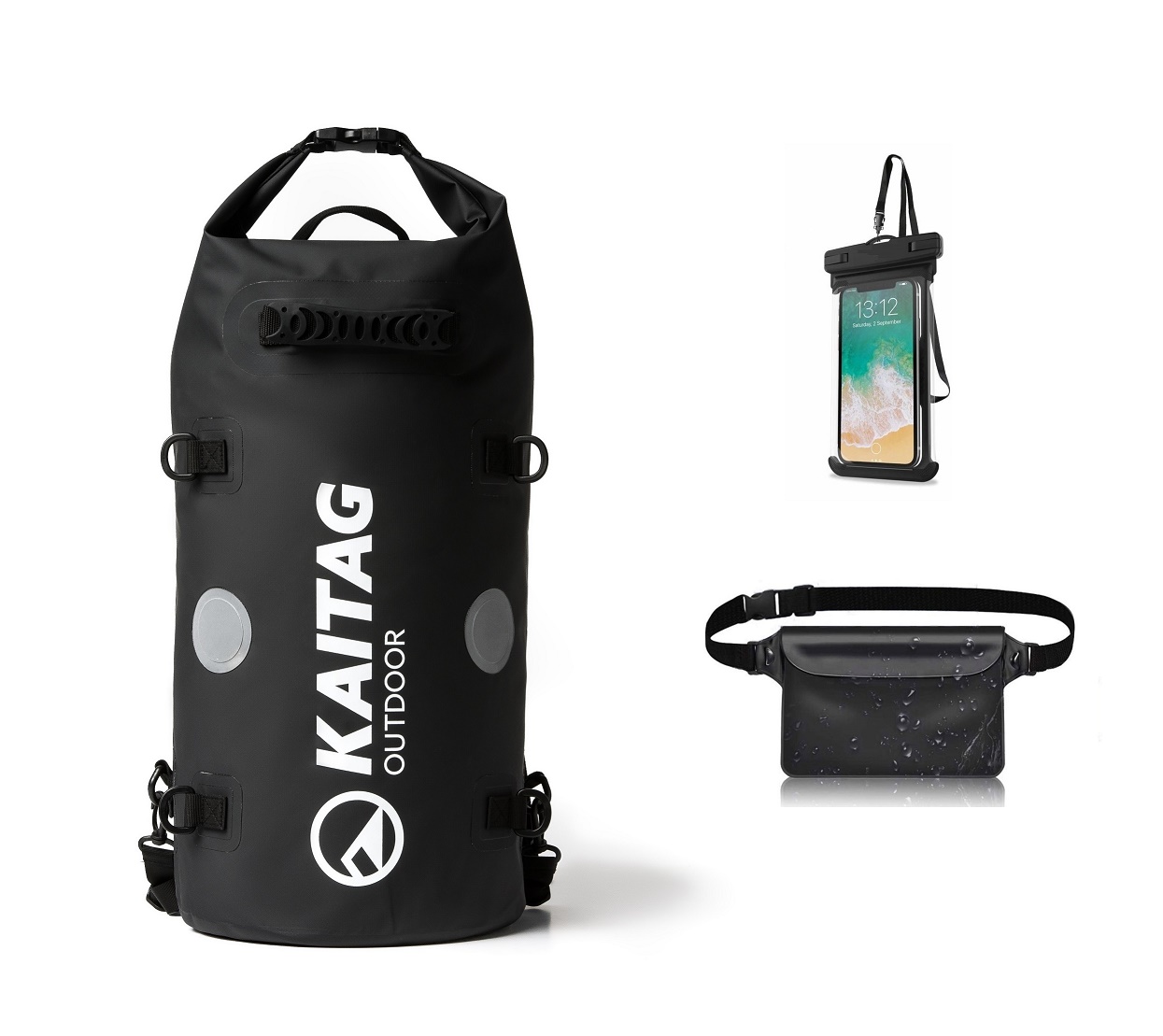 

Гермомешок Kaitag Outdoor Black Rock черный 35 л, 3 шт., Black Rock
