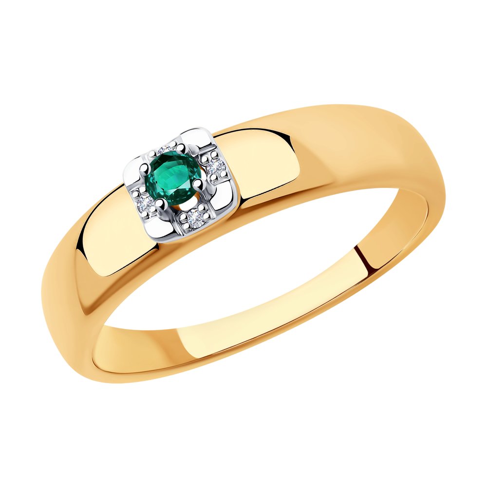 

Кольцо из золота р. 17 SOKOLOV Diamonds 3010571, бриллиант\изумруд, 3010571