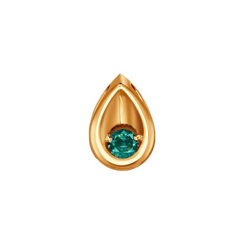 

Бегунок из желтого золота SOKOLOV Diamonds 3030061, изумруд, 3030061