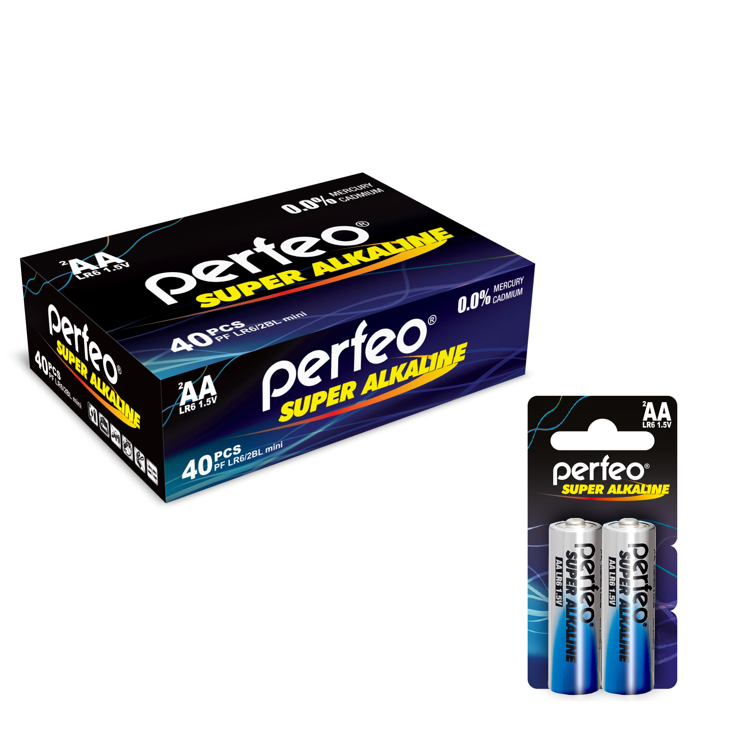 Батарейка Perfeo LR6/2BL mini Super Alkaline 40 шт