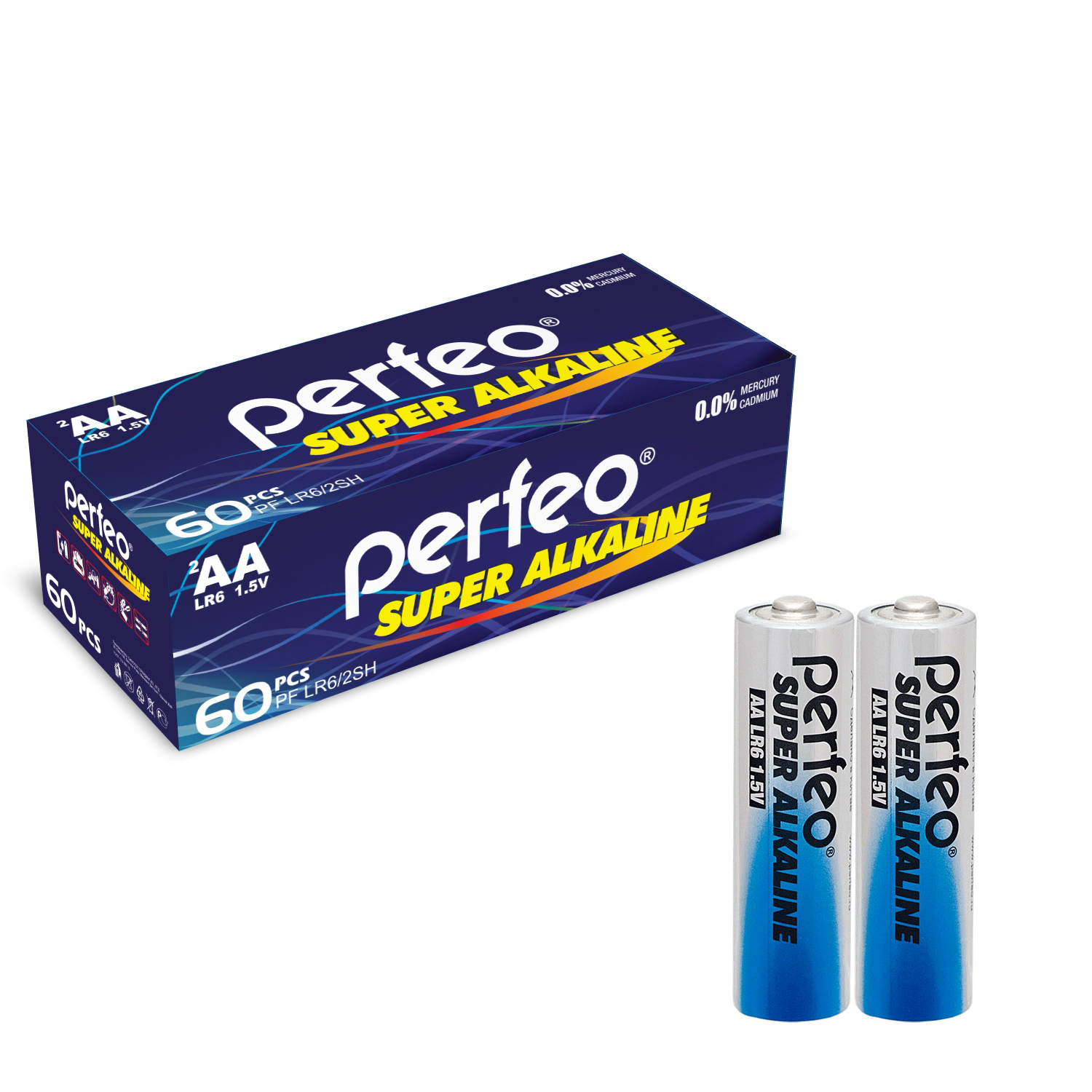 Батарейка Perfeo LR6/2SH Super Alkaline 60 шт батарейки perfeo super alkaline ааа lr03 отрывные 10 шт
