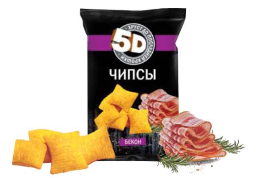 

Чипсы 5D пшеничные Бекон 200 гр., 100679