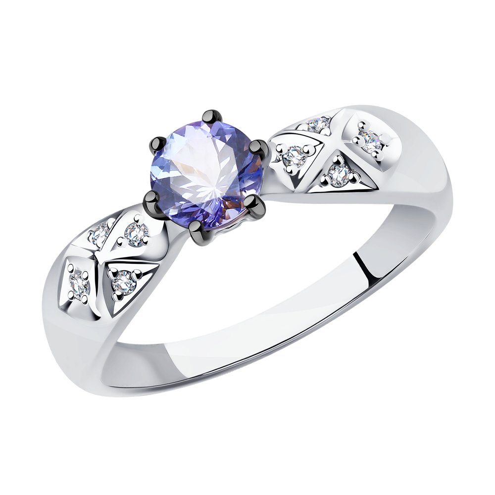 

Кольцо из золота р.  SOKOLOV Diamonds 6014056, танзанит\бриллиант, 6014056
