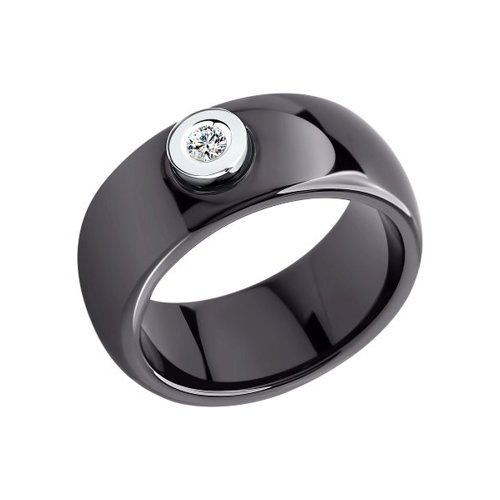 

Кольцо из золота и керамики р. , SOKOLOV Diamonds 6015002, бриллиант\керамика, 6015002