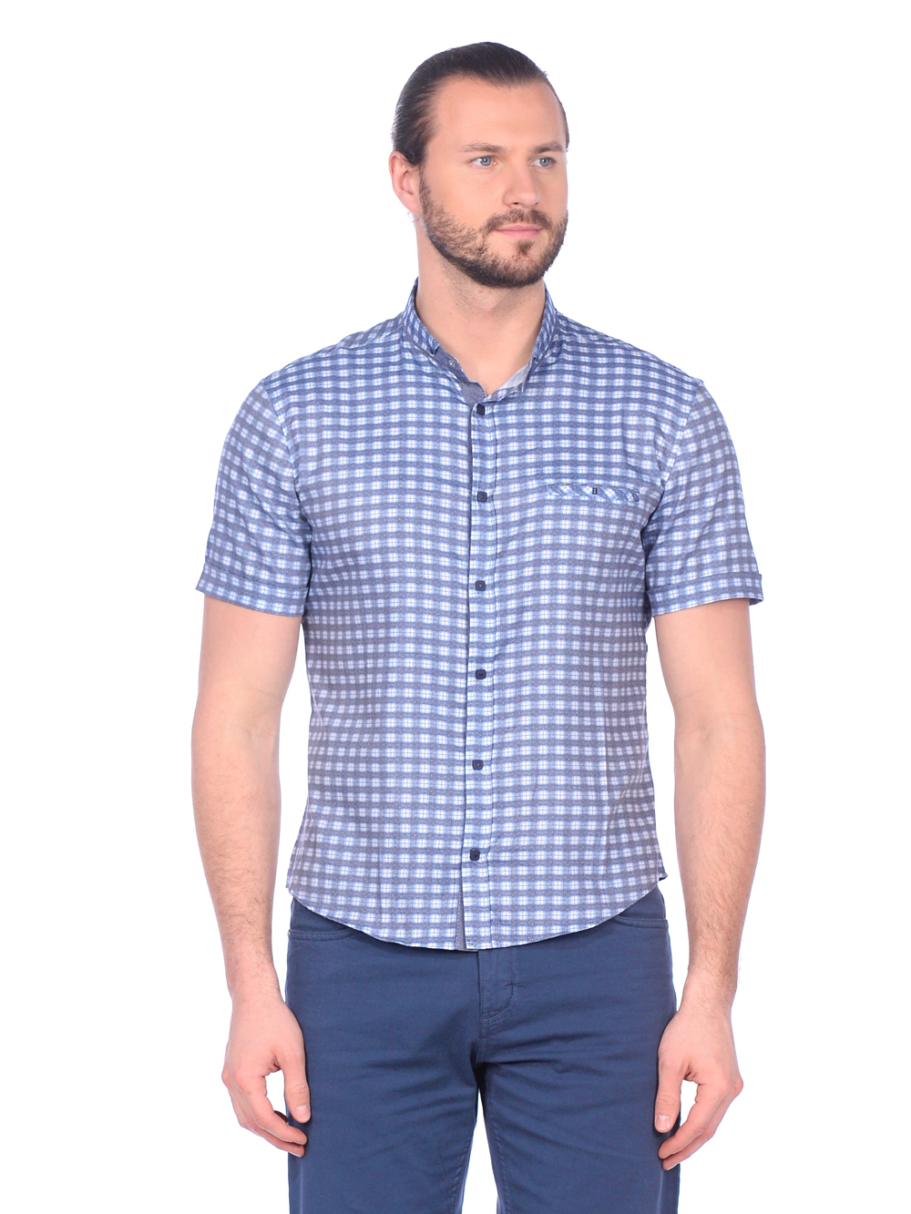

Рубашка мужская DAIROS GD81100401 синяя L, GD81100401