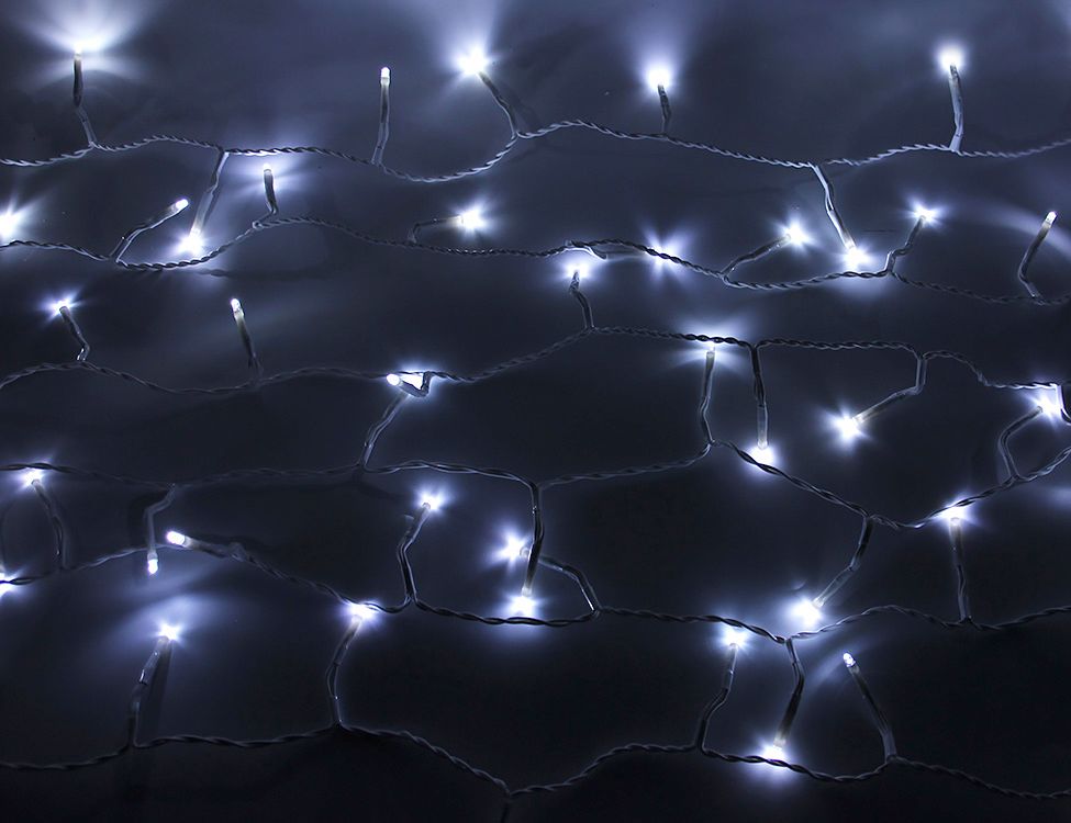 фото Новогодняя электрическая гирлянда kaemingk нить объемная 160167 9,5 м белый холодный