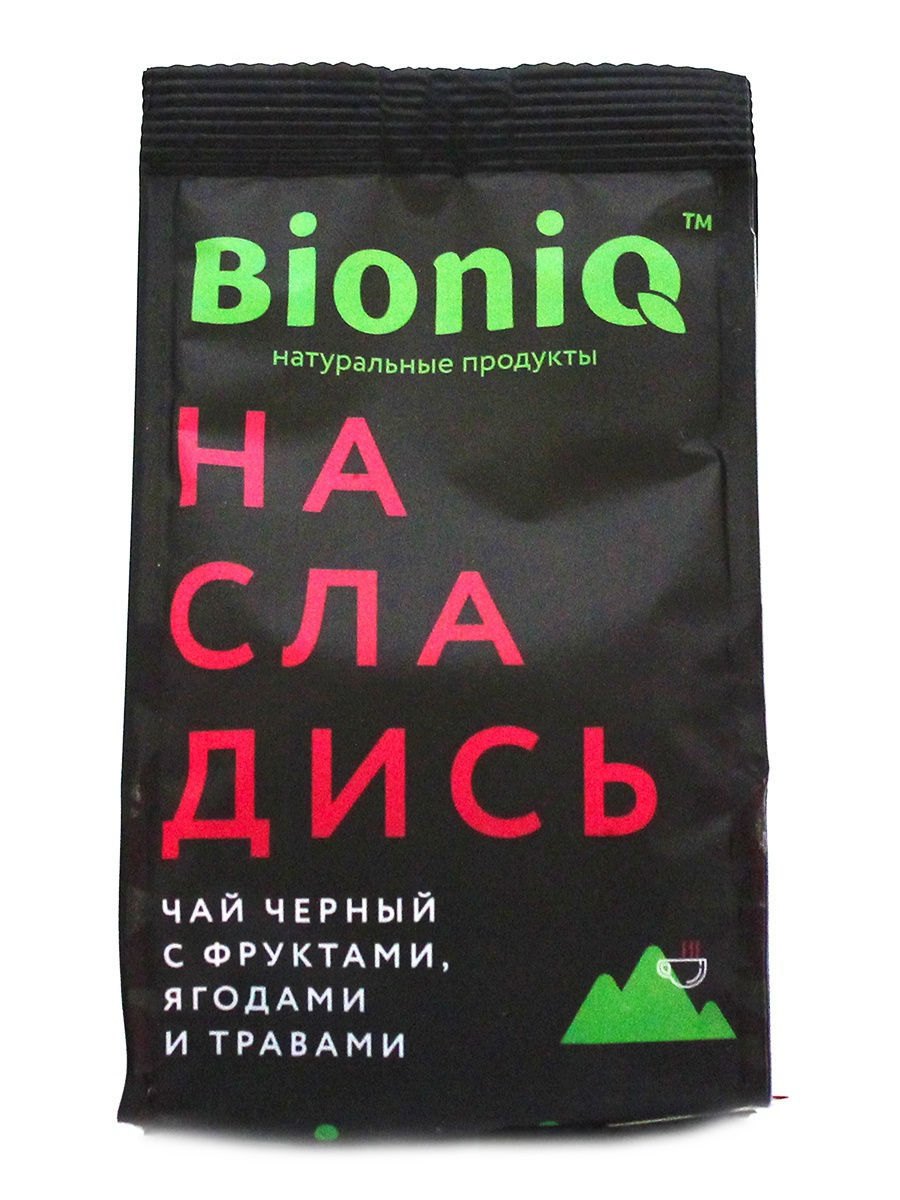 Чай черный BIONIQ, Насладись, с фруктами, ягодами и травами, 50 г
