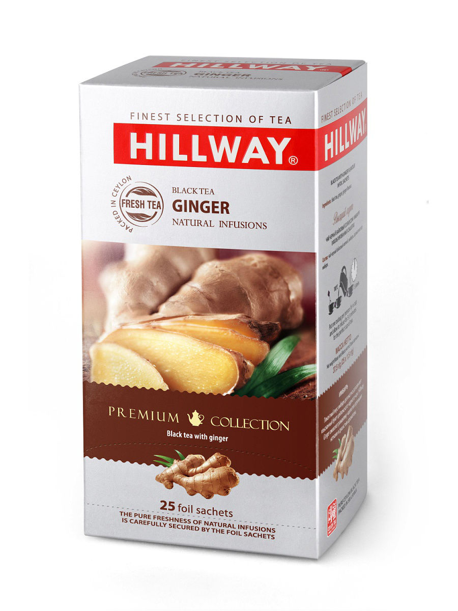 

Чай черный байховый HILLWAY c имбирем, 25 пак.
