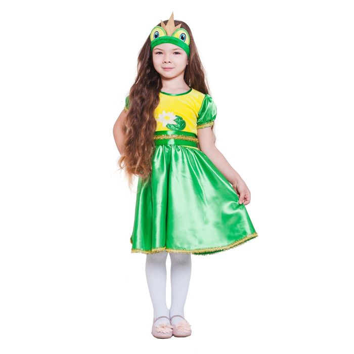 фото Карнавальный костюм страна карнавалия царевна-лягушка, цв. зеленый р.122