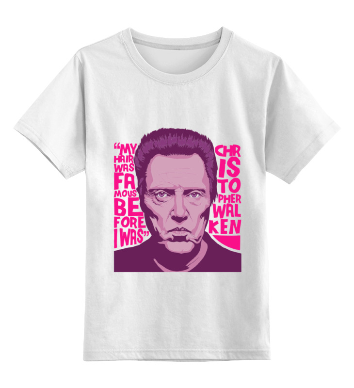 

Детская футболка классическая Printio Christopher walken, р. 140, Белый, 0000000658007