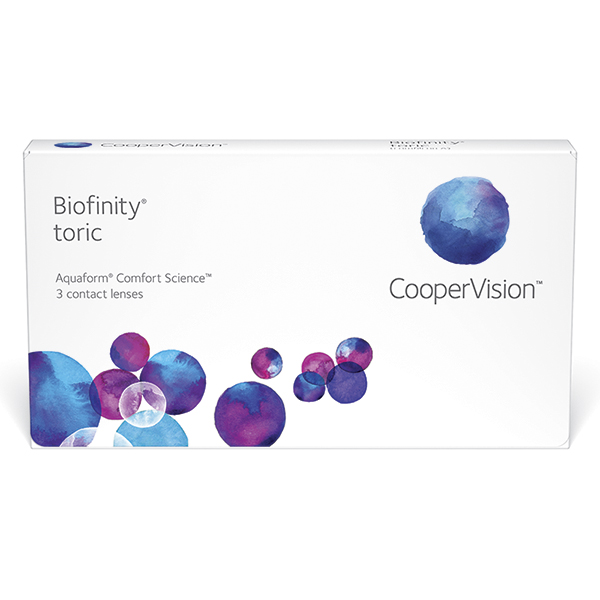 Biofinity Toric 3 линзы, Линзы контактные CooperVision Biofinity Toric 3 шт. -0, 25/2, 25/180  - купить со скидкой