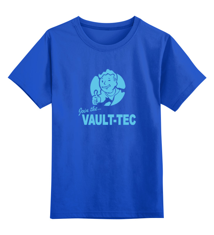 

Детская футболка классическая Printio Fallout vault-tec, р. 128, Синий, 0000000654576