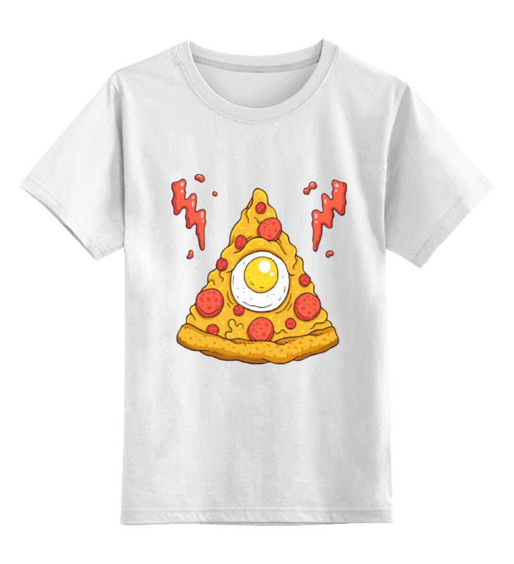 

Детская футболка классическая Printio Кусочек пиццы, р. 128, Белый, 0000000657490