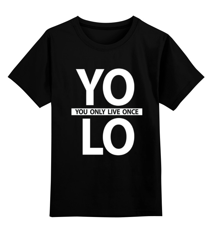 

Детская футболка классическая Printio Yolo, р. 128, Черный, 0000000657707