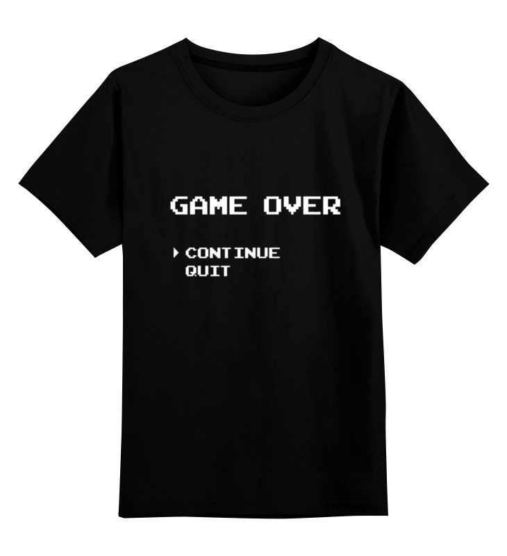 

Детская футболка классическая Printio Game over, р. 116, Черный, 0000000654751