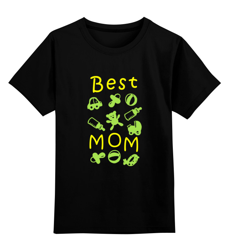 

Детская футболка классическая Printio Best mom, р. 116, Черный, 0000000657235