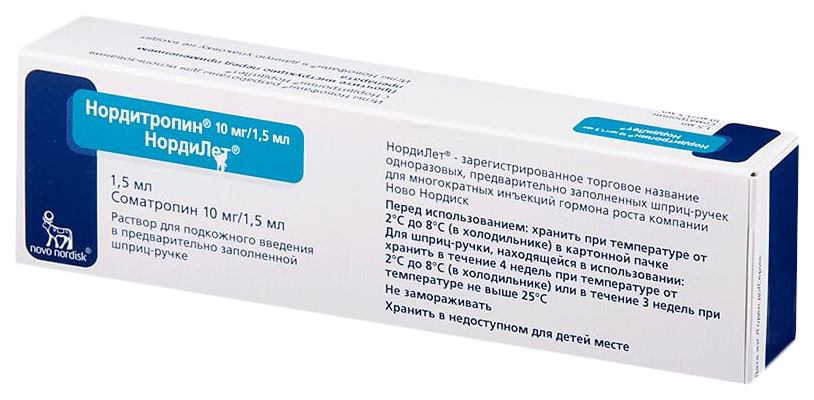 фото Нордитропин нордилет 10 мг/1,5 мл. novo nordisk