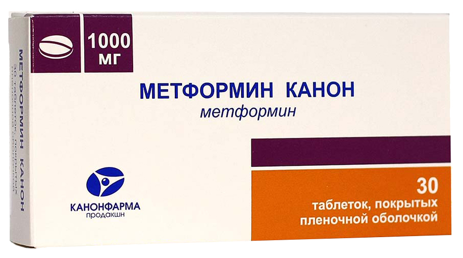 

Метформин-Канон таблетки, покрытые пленочной оболочкой 1 г №30
