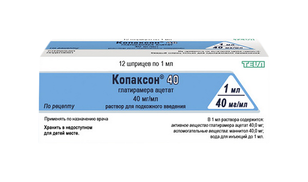 

Копаксон 40 раствор для п/к введ. 40 мг/мл 1 мл №12