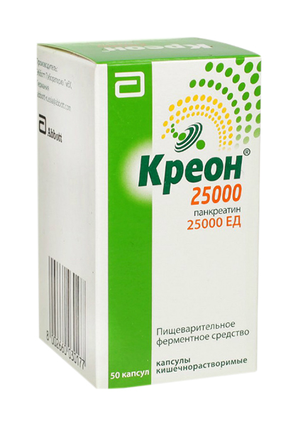 Креон 25000 капсулы кишечнораств. 50 шт., Abbott, Германия  - купить