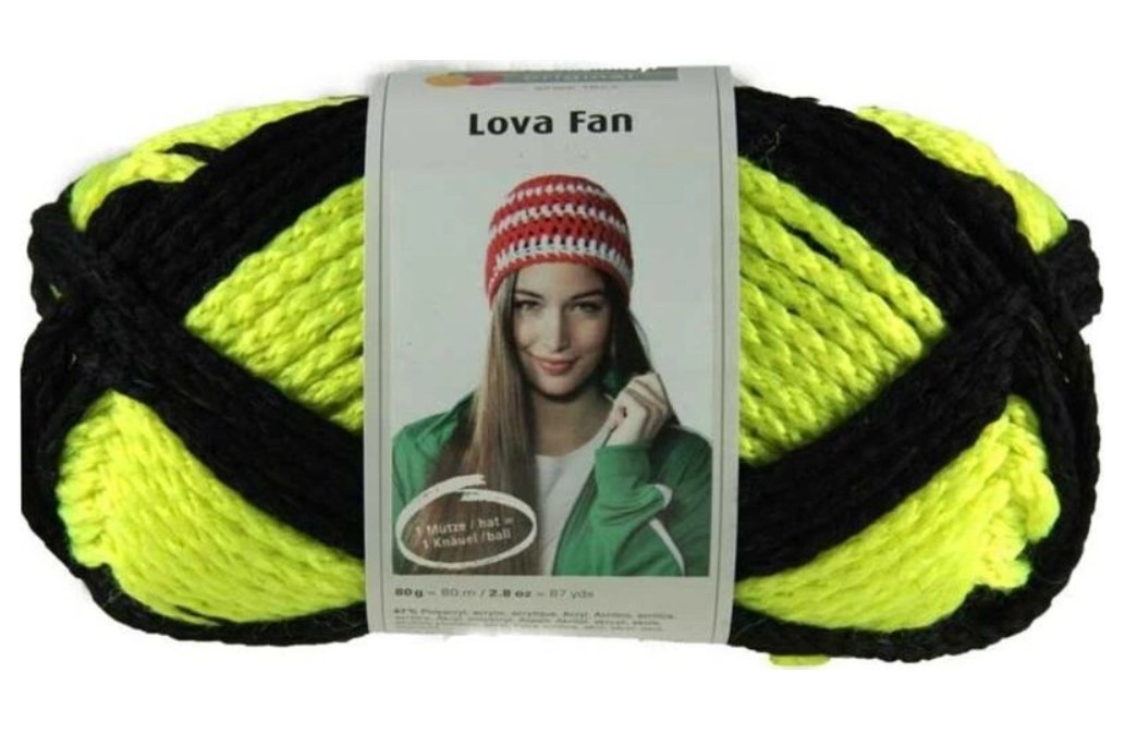 

Пряжа SCHACHENMAYR 9807781 Lova Fan желтый, черный 00083, Разноцветный, Lova Fan